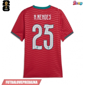 Lacne Ženy Futbalové dres Portugalsko Nuno Mendes #25 MS 2026 Krátky Rukáv - Domáci